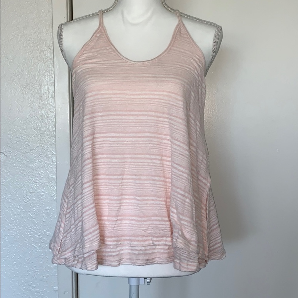 Pink and white top